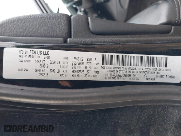 2018 Jeep Grand Cherokee Altitude with VIN 1C4RJFAG0JC420683, listed as a IAAI auction lot 42365727 with 148,730 mi miles and . Bid and sale history available at DreamBid. Image 9.
