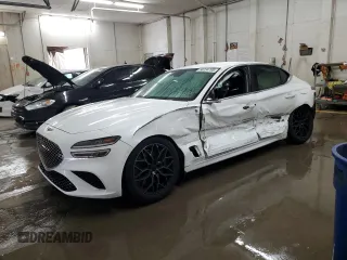 2022 Genesis G70 3.3T with VIN KMTG54TE8NU094869, listed as a Copart auction lot 50734705 with 45,974 mi miles and Salvage Title. Bid and sale history available at carsss.com. Image 1.