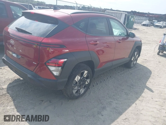 2024 Hyundai Kona SEL with VIN KM8HBCAB3RU106748, listed as a IAAI auction lot 42126099 with 25,166 mi miles and . Bid and sale history available at carsss.com. Image 4.