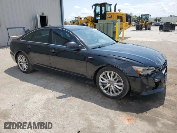 2013 Audi A6 Premium Plus with VIN WAUGGAFC8DN008838, listed as a Copart auction lot 58754475 with 162,375 mi miles and Salvage title. Bid and sale history available at DreamBid. Image 4.