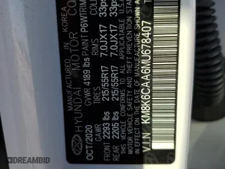 2021 Hyundai Kona SEL Plus with VIN KM8K6CAA6MU678407, listed as a Copart auction lot 48410805 with 58,634 mi miles and Salvage Title. Bid and sale history available at carsss.com. Image 14.