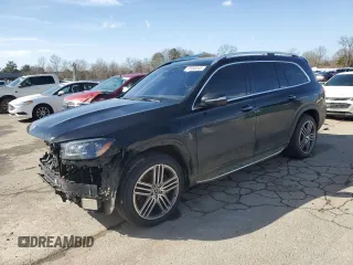 2021 Mercedes-Benz GLS with VIN 4JGFF5KE2MA468595, listed as a Copart auction lot 43468545 with 93,948 mi miles and Salvage Title. Bid and sale history available at carsss.com. Image 1.