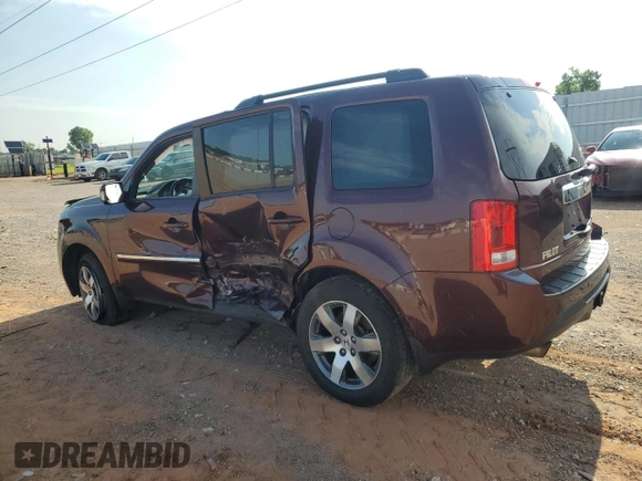 2013 Honda Pilot Touring with VIN 5FNYF4H90DB041747, listed as a Copart auction lot 60034275 with Not provided miles and Salvage title. Bid and sale history available at DreamBid. Image 2.