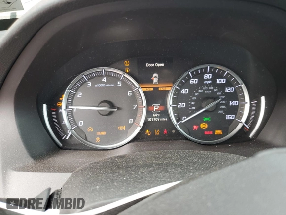2019 Acura MDX w/Advance Pkg with VIN 5J8YD4H82KL003560, listed as a Copart auction lot 52240125 with 101,709 mi miles and Salvage Title. Bid and sale history available at carsss.com. Image 9.