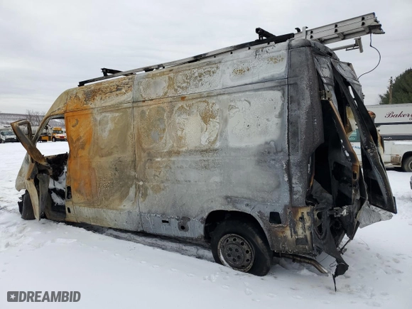 2023 Ram ProMaster Cargo Van with VIN 3C6LRVDG8PE502657, listed as a Copart auction lot 44132225 with 0 mi miles and Salvage Title. Bid and sale history available at carsss.com. Image 2.
