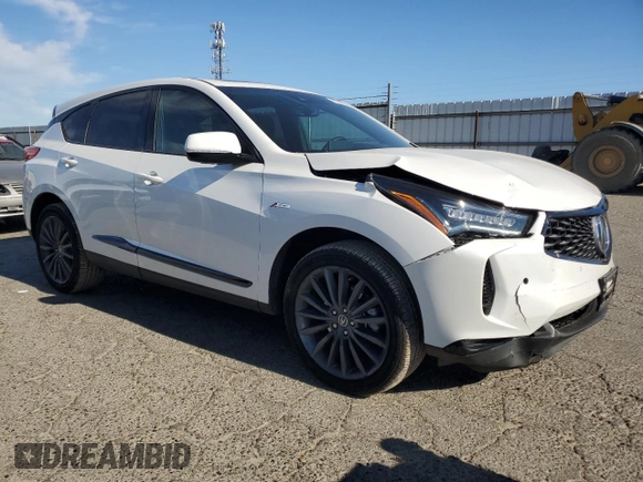 2023 Acura RDX w/A-Spec Advance Package with VIN 5J8TC2H88PL003605, listed as a Copart auction lot 81529784 with 21,542 mi miles and Salvage Title. Bid and sale history available at carsss.com. Image 4.