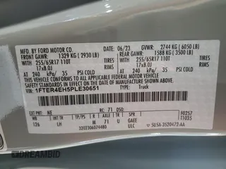 2023 Ford Ranger XL с VIN 1FTER4EH5PLE30651, выставлен на аукционе Copart как лот 60172345 с пробегом 19 319 миль миль и Списание • Salvage title. История ставок и продаж доступна на DreamBid. Изображение 12.