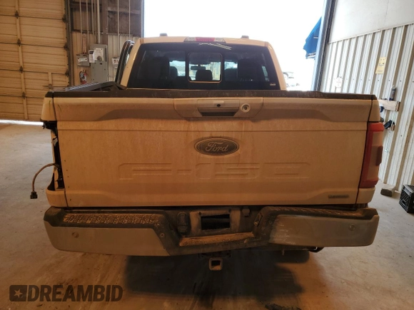 2023 Ford F-150 XL with VIN 1FTEW1EP9PKF30448, listed as a Copart auction lot 44370485 with 35,624 mi miles and Salvage Title. Bid and sale history available at carsss.com. Image 6.