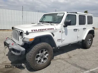 2020 Jeep Wrangler Unlimited Rubicon z VIN 1C4HJXFN7LW126286, wystawiony jako Copart lot #50205125 z przebiegiem Nie podano mil oraz Szkoda całkowita • Salvage title. Historia ofert i sprzedaży dostępna na DreamBid. Obrazek 1.