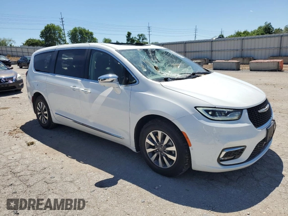 2022 Chrysler Pacifica Hybrid Limited z VIN 2C4RC1S7XNR123039, wystawiony jako Copart lot #57786915 z przebiegiem 61 616 mil mil oraz Szkoda całkowita • Salvage title. Historia ofert i sprzedaży dostępna na DreamBid. Obrazek 4.