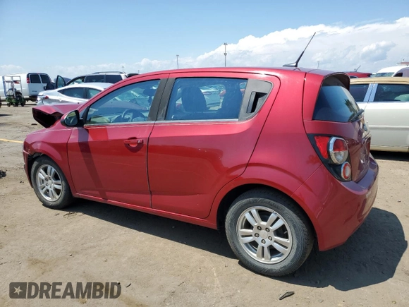 2013 Chevrolet Sonic LT with VIN 1G1JC6SB7D4187709, listed as a Copart auction lot 63645244 with 0 mi miles and Non Repairable. Bid and sale history available at carsss.com. Image 2.