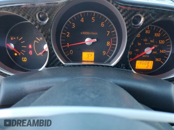 2008 Nissan 350Z Enthusiast with VIN JN1BZ36A28M850462, listed as a Copart auction lot 80066754 with 190,081 mi miles and Clean Title. Bid and sale history available at DreamBid. Image 9.