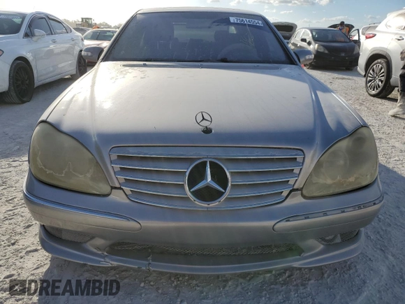 2004 Mercedes-Benz S-Class with VIN WDBNG75J24A416688, listed as a Copart auction lot 75614554 with 0 mi miles and Salvage Title. Bid and sale history available at carsss.com. Image 5.