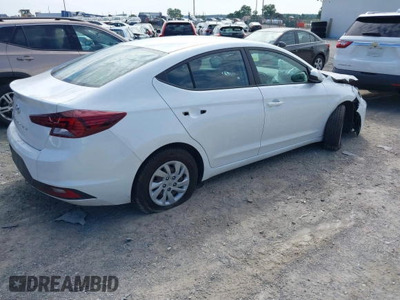 2020 Hyundai Elantra SE with VIN 5NPD74LF6LH530453, listed as a IAAI auction lot 39619733 with 56,233 mi miles. Bid and sale history available at carsss.com. Image 4.