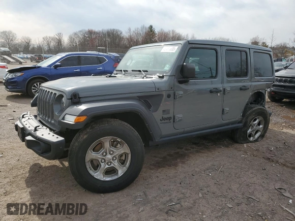 2021 Jeep Wrangler Unlimited Freedom with VIN 1C4HJXDN4MW672340, listed as a Copart auction lot 49406695 with 48,832 mi miles and Salvage title. Bid and sale history available at DreamBid. Image 1.