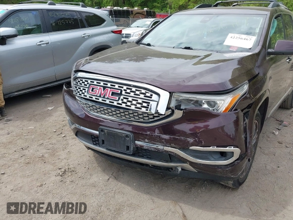2017 GMC Acadia Denali with VIN 1GKKNXLS7HZ216729, listed as a IAAI auction lot 42256467 with 87,302 mi miles and . Bid and sale history available at DreamBid. Image 6.