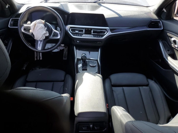 2021 BMW 3 Series M340i with VIN 3MW5U7J03M8C02731, listed as a Copart auction lot 46422465 with 0 mi miles and Salvage Title. Bid and sale history available at carsss.com. Image 8.