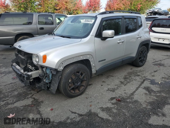 2020 Jeep Renegade Altitude z VIN ZACNJAB10LPK95238, wystawiony jako Copart lot #75056424 z przebiegiem 63 015 mil mil oraz Szkoda całkowita • Salvage title. Historia ofert i sprzedaży dostępna na DreamBid. Obrazek 1.