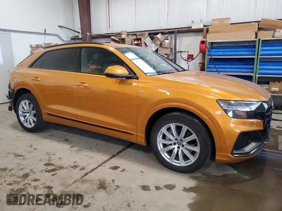 2019 Audi Q8 Prestige with VIN WA1FVAF12KD026669, listed as a Copart auction lot 59744465 with 174,540 mi miles and Salvage title. Bid and sale history available at DreamBid. Image 4.