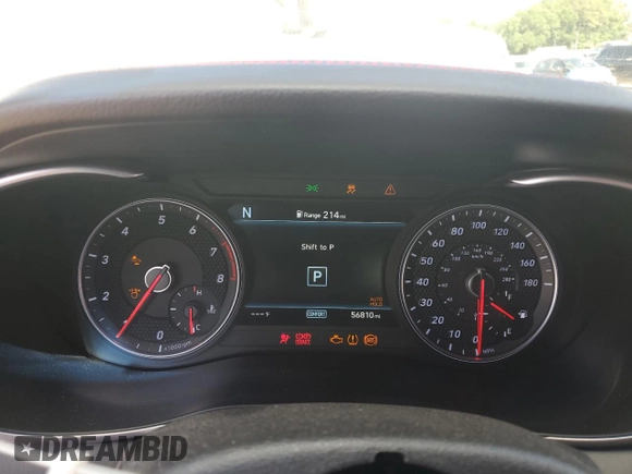 2020 Genesis G70 2.0T with VIN KMTG44LA6LU045375, listed as a Copart auction lot 59291075 with 56,810 mi miles and Non repairable. Bid and sale history available at DreamBid. Image 9.