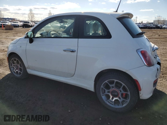 2014 FIAT 500 Sport with VIN 3C3CFFBR7ET205565, listed as a Copart auction lot 48123655 with 137,044 mi miles and Salvage Title. Bid and sale history available at carsss.com. Image 2.