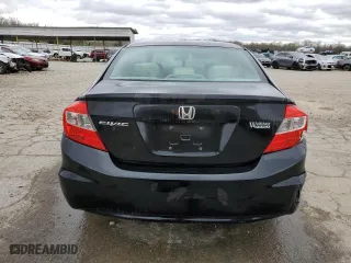 2012 Honda Civic Sdn LX with VIN 19XFB2F52CE084059, listed as a Copart auction lot 49536375 with 0 mi miles and Salvage Title. Bid and sale history available at carsss.com. Image 6.