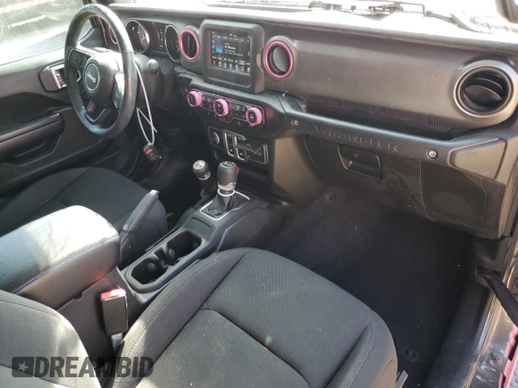 2021 Jeep Wrangler Willys with VIN 1C4HJXAG6MW651740, listed as a Copart auction lot 75310184 with 39,608 mi miles and Salvage title. Bid and sale history available at DreamBid. Image 8.