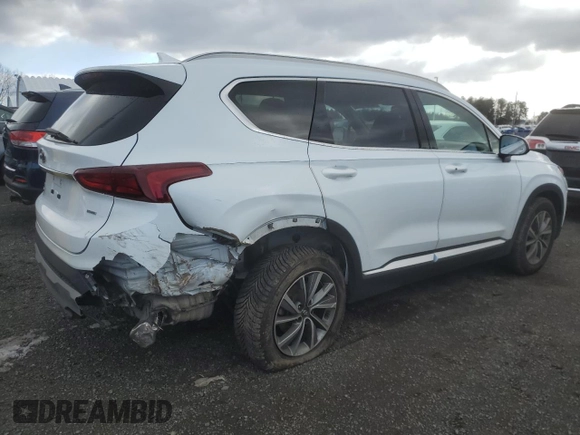 2019 Hyundai Santa Fe SEL z VIN 5NMS3CAD4KH012030, wystawiony jako Copart lot #42599535 z przebiegiem 59 824 mil mil oraz Szkoda całkowita • Salvage title. Historia ofert i sprzedaży dostępna na DreamBid. Obrazek 3.