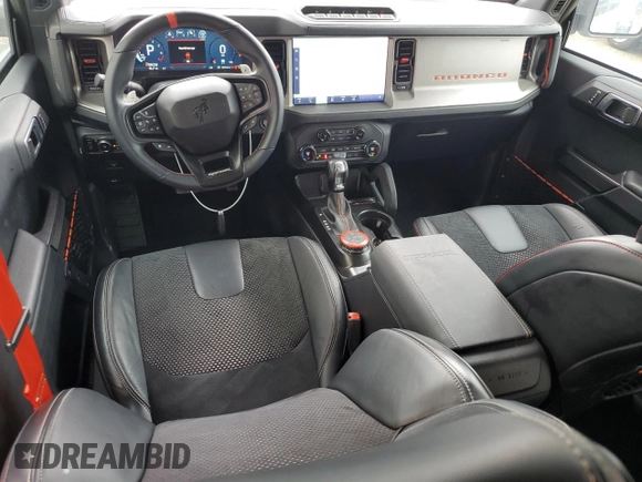 2023 Ford Bronco Raptor with VIN 1FMEE5JRXPLB90380, listed as a Copart auction lot 45163975 with 9,378 mi miles and Salvage Title. Bid and sale history available at DreamBid. Image 8.