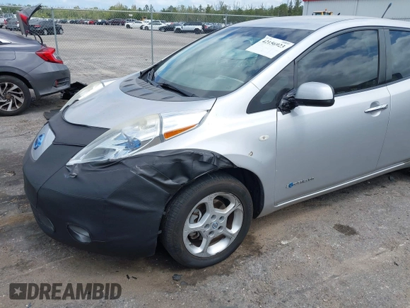 2012 Nissan LEAF SL with VIN JN1AZ0CP0CT018121, listed as a IAAI auction lot 42156923 with 116,605 mi miles. Bid and sale history available at carsss.com. Image 17.