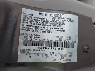2005 Ford Focus SE with VIN 1FAFP36N35W211505, listed as a IAAI auction lot 42087016 with 256,413 mi miles and . Bid and sale history available at carsss.com. Image 9.