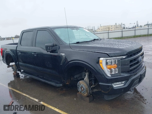 2021 Ford F-150 XL with VIN 1FTFW1E85MFA61098, listed as a IAAI auction lot 41802160 with 1 mi miles. Bid and sale history available at carsss.com. Image 12.
