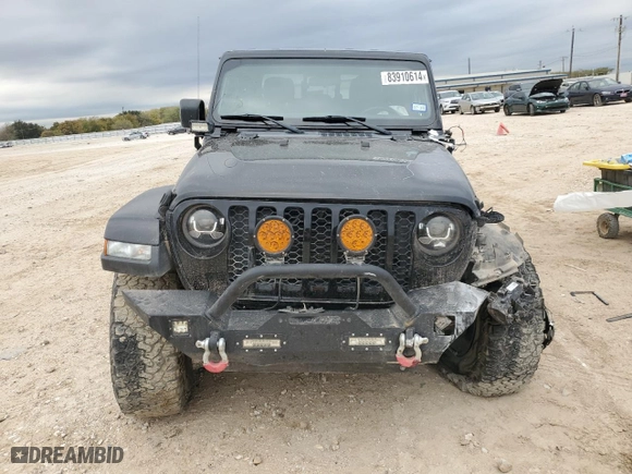 2021 Jeep Gladiator Texas Trail with VIN 1C6JJTAM6ML612705, listed as a Copart auction lot 83910614 with 0 mi miles and Salvage Title. Bid and sale history available at carsss.com. Image 5.