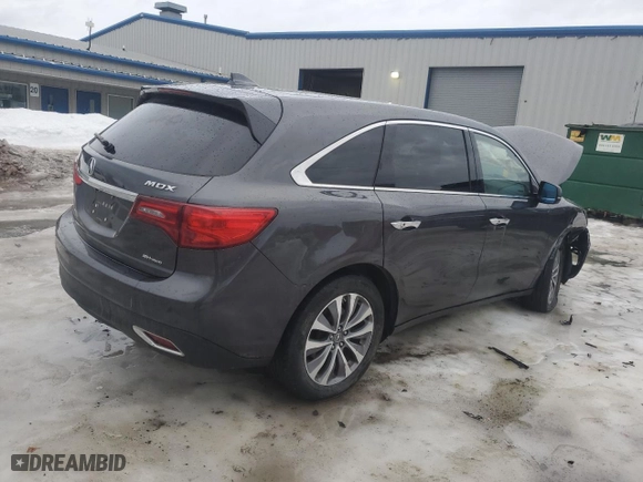 2015 Acura MDX Tech Pkg with VIN 5FRYD4H44FB023375, listed as a Copart auction lot 47303165 with 180,149 mi miles and Salvage Title. Bid and sale history available at carsss.com. Image 3.