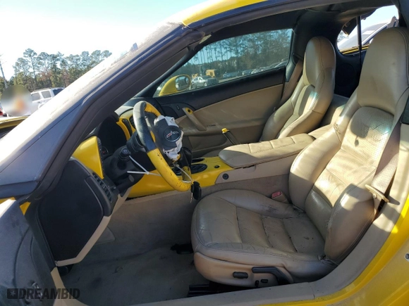 2006 Chevrolet Corvette with VIN 1G1YY26U665109486, listed as a Copart auction lot 82463274 with 129,705 mi miles and Salvage Title. Bid and sale history available at carsss.com. Image 7.