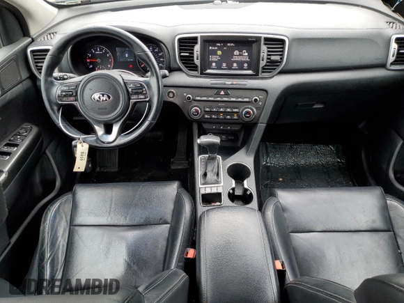 2017 Kia Sportage EX with VIN KNDPNCAC7H7151575, listed as a Copart auction lot 55811405 with 185,728 mi miles and Salvage title. Bid and sale history available at DreamBid. Image 8.