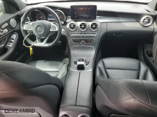2017 Mercedes-Benz C-Class C 300 with VIN 55SWF4JB3HU206263, listed as a Copart auction lot 48812135 with 77,374 mi miles and Salvage Title. Bid and sale history available at carsss.com. Image 8.