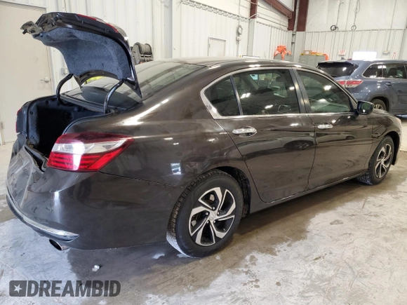 2017 Honda Accord Sedan LX with VIN 1HGCR2F30HA193046, listed as a Copart auction lot 68991204 with 222,837 mi miles and Salvage Title. Bid and sale history available at carsss.com. Image 3.