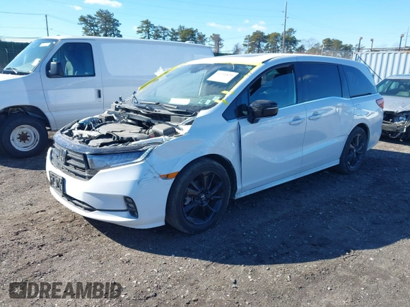 2024 Honda Odyssey Sport with VIN 5FNRL6H78RB005741, listed as a IAAI auction lot 41730895 with 99,392 mi miles and . Bid and sale history available at DreamBid. Image 2.