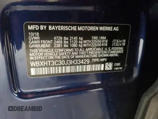 2018 BMW X1 xDrive28i with VIN WBXHT3C30J3H33429, listed as a Copart auction lot 49220033 with 28,916 mi miles. Bid and sale history available at carsss.com. Image 13.