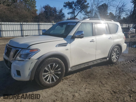 2020 Nissan Armada SL with VIN JN8AY2ND9L9109193, listed as a Copart auction lot 46491855 with 73,564 mi miles and Salvage Title. Bid and sale history available at carsss.com. Image 1.