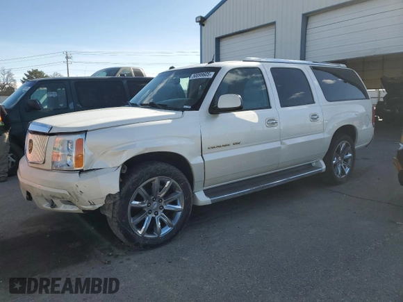 2005 Cadillac Escalade ESV z VIN 3GYFK66NX5G105815, wystawiony jako Copart lot #50099605 z przebiegiem 148 909 mil mil oraz Szkoda całkowita • Salvage title. Historia ofert i sprzedaży dostępna na DreamBid. Obrazek 1.