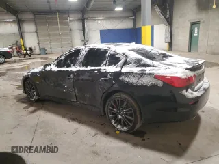 2017 Infiniti Q50 Red Sport 400 with VIN JN1FV7AR4HM871976, listed as a Copart auction lot 88888105 with 85,789 mi miles and Salvage Title. Bid and sale history available at carsss.com. Image 2.