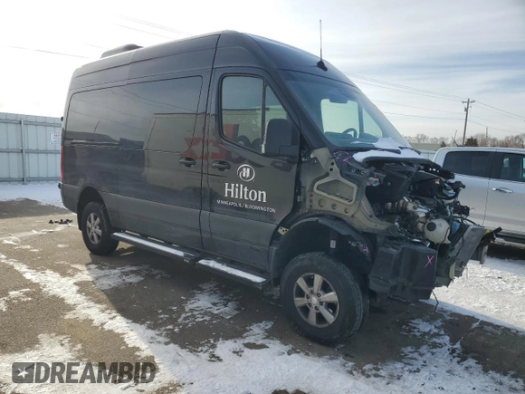 2023 Mercedes-Benz Sprinter with VIN W1Z4NFVY9PT135921, listed as a Copart auction lot 43608565 with Not Provided miles and Salvage Title. Bid and sale history available at DreamBid. Image 4.