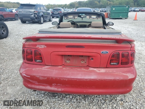 1998 Ford Mustang with VIN 1FAFP4441WF180904, listed as a Copart auction lot 51651555 with 115,853 mi miles and Clean Title. Bid and sale history available at carsss.com. Image 6.