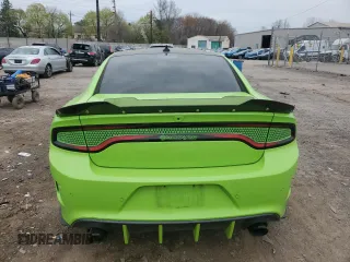 2019 Dodge Charger Scat Pack with VIN 2C3CDXGJ4KH662773, listed as a Copart auction lot 53092825 with 55,644 mi miles and Salvage title. Bid and sale history available at DreamBid. Image 6.
