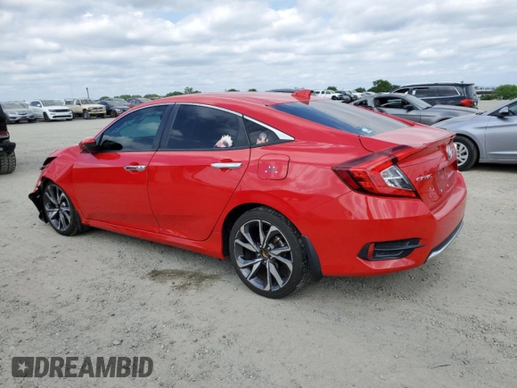2020 Honda Civic Sedan Touring with VIN 2HGFC1F91LH683003, listed as a Copart auction lot 53839085 with 34,999 mi miles and Salvage Title. Bid and sale history available at carsss.com. Image 2.