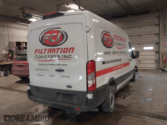 2023 Ford Transit Cargo with VIN 1FTBR1C80PKB95490, listed as a IAAI auction lot 41366493 with 17,450 mi miles and . Bid and sale history available at DreamBid. Image 4.