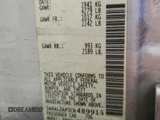 2012 Nissan Altima 2.5 S with VIN 1N4AL2AP3CN489915, listed as a Copart auction lot 49487895 with 221,634 mi miles and Salvage Title. Bid and sale history available at carsss.com. Image 12.