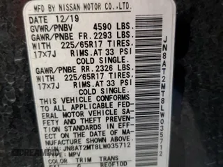 2020 Nissan Rogue SV with VIN JN8AT2MT8LW035712, listed as a Copart auction lot 55137945 with 89,736 mi miles and Clean Title. Bid and sale history available at DreamBid. Image 12.